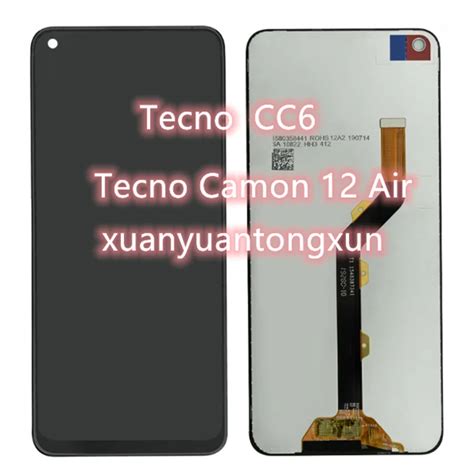 For Tecno Camon 12 Air CC6 KC3 S5 X652 LCD Display With.